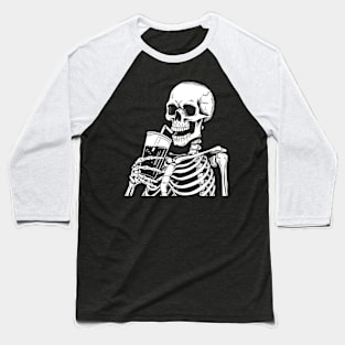 Funny Skeleton Goth Men Women Funny Halloween Baseball T-Shirt